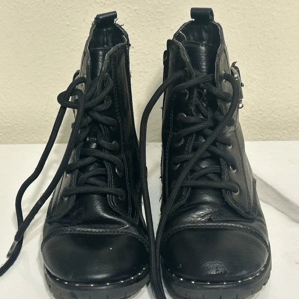 Wonder Nation Black Ankle Boots Toddler Girls Size 12‎